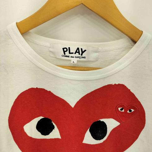 プレイコムデギャルソン PLAY COMME des GARCONS CDG PLAY HEART S/S Tee プレイ ハート グラフィックロゴ プリント クルーネック半袖Tシャツ カットソー メンズ  L